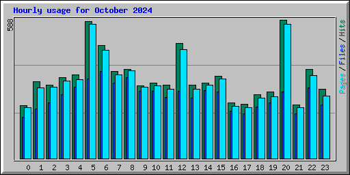 Hourly usage for October 2024