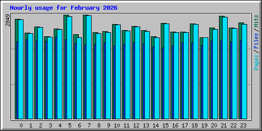 Hourly usage for February 2026