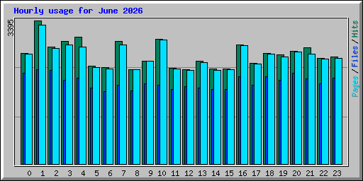 Hourly usage for June 2026